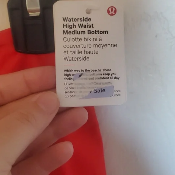 Lululemon Waterside High Waist Medium Bottom Size XL True Red NEW - Picture 6 of 7